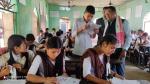 Honourable Education Minister of Assam Dr Ranoj Pegu during the evaluation of students at Dhemaji- Gunotsav 2023